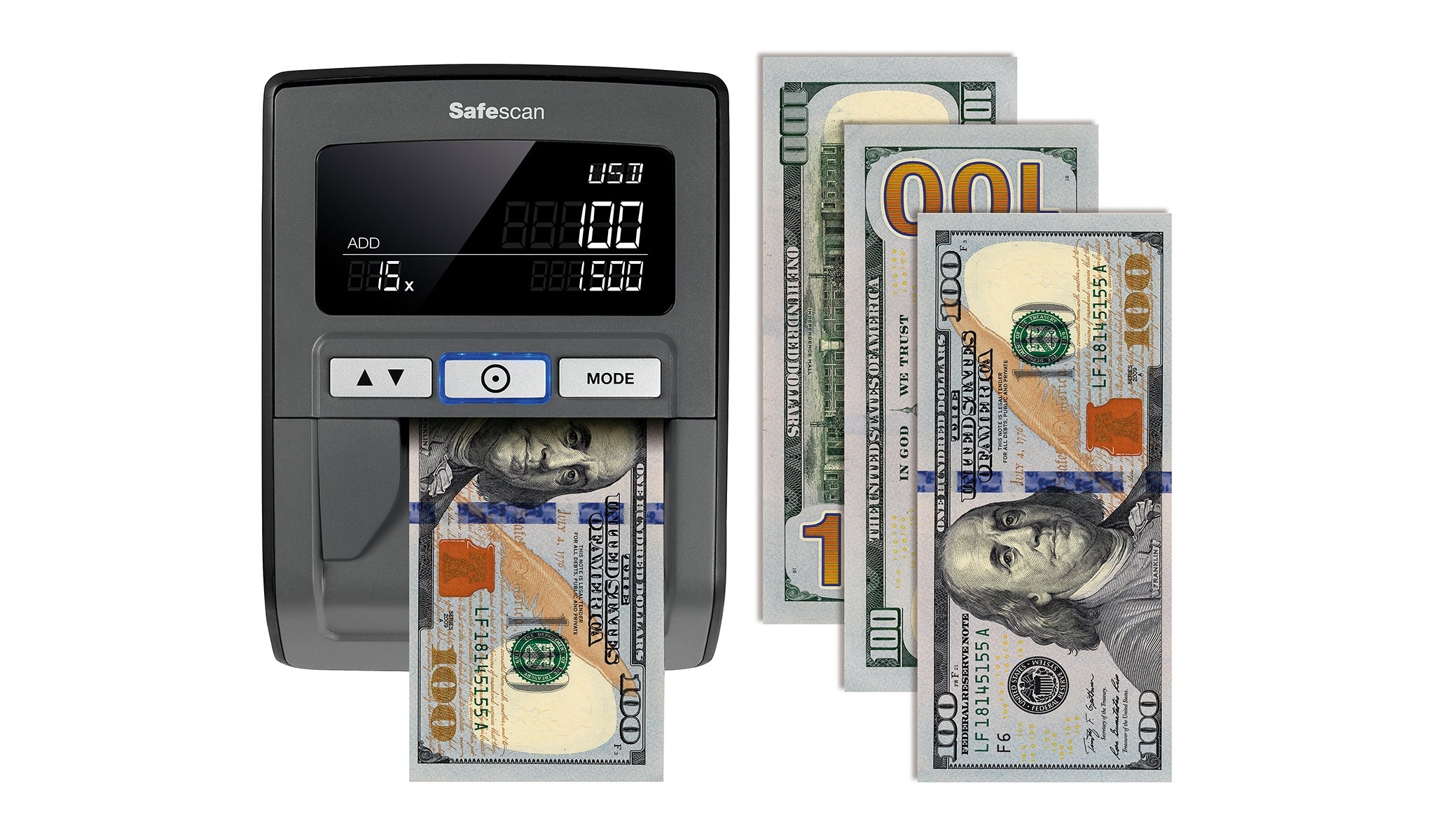 Verifica Banconote Detector e Conta Soldi Autenticatore Controlli Cont