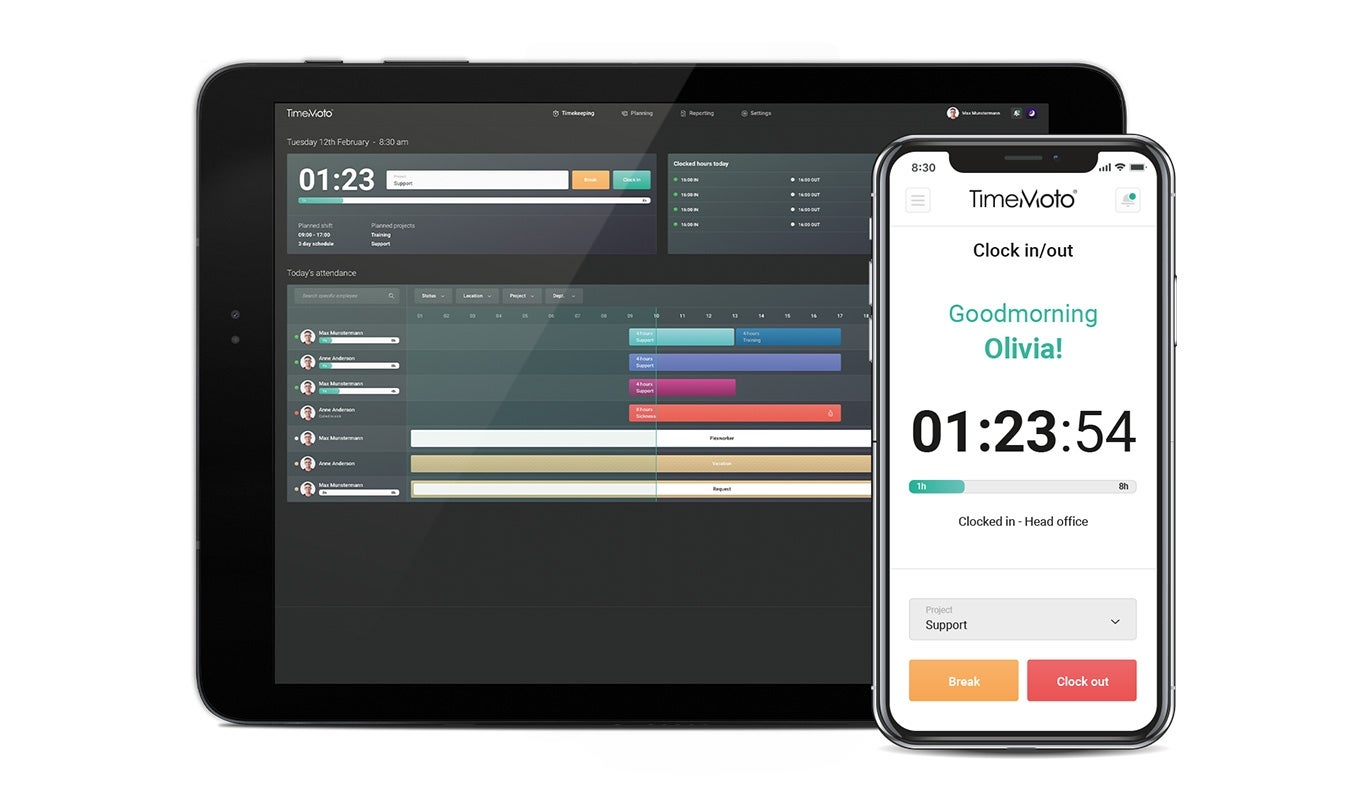 Clocking In System - TimeMoto TM-626 - With RFID And Optical ...