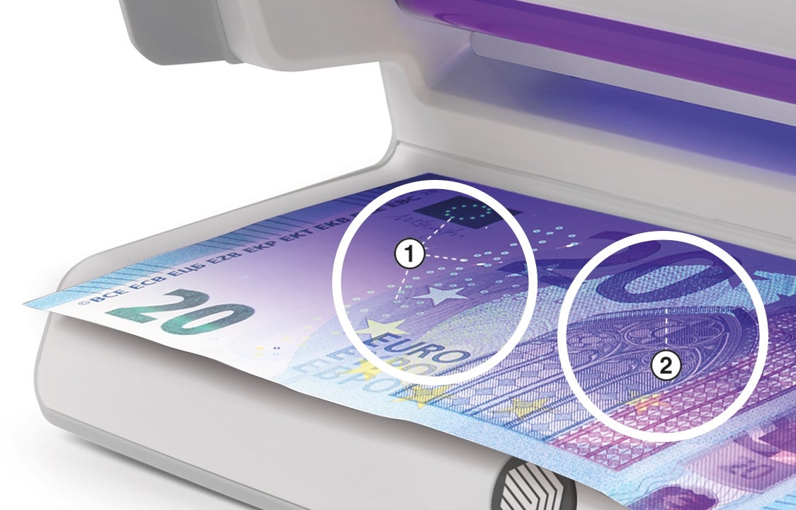 Rilevatore banconote false SafeScan 50 Black - UV, microstampa e del filo  metallico ѻ - 131-0392 - 8717496332523 - Euroffice